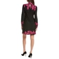 thumbnail image 2 of CeCe womens  Border Print Mock Neck Mini Dress, m, Black, 2 of 3