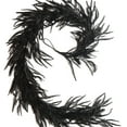 thumbnail image 2 of Black Halloween Garland Decor - 0.9m/2.2m/2.7m/4.9m PE Rattan Leaf Wall Hanging for Halloween Christmas Party Home Indoor Outdoor Decoration with Realistic Maple Leaves, 2 of 9
