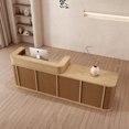 thumbnail image 4 of Lectern Reception Desks Spa Counter Modern Vanity Office Luxury Wood Table Reception Desks Coffee Escritorio Salon Furniture My Lux Decor Round, 4 of 6
