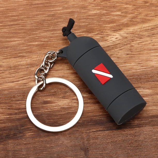 Anillo De Llave, Cadena De Llave Anillo De Llave Llave PVC Forma De Cilindro De Aire único Para Bolso Para Amante De Buceo