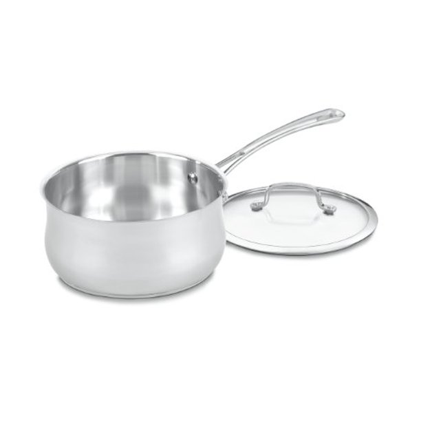 Cuisinart 419320 Contour Stainless 3Quart Saucepan with Glass Cover