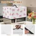 thumbnail image 6 of TSOVTHRID Pink Bowknot White Print Microwave Oven Dust Cover Dust-Proof Heavy Duty Microwave Oven Cover with Handle Decor Accessories for Kitchen, 18.25"W x 14.5"D x 11"H, S, 6 of 7