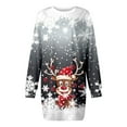 thumbnail image 3 of Vestidos Casuales Para Mujer Vestido Casual de Manga Larga Con Cuello Redondo y Estampado Navideño de Moda de Otoño E Invierno Para Mujer, 3 of 3