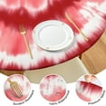 thumbnail image 4 of Red White Tie Dye Mandala Pattern Round Fitted Tablecloth with Elastic Edge,Dining Table Cover Waterproof,Outdoor Round Tablecloth for Camping,Dining,Indoor and Outdoor, 4 of 7