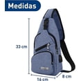 thumbnail image 4 of Bolso Bandolera Bluelander con Puerto USB, Azul, 4 of 5