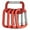 Red, variant on West Coast Paracord Rectangle Carabiners - Multiple Colors and Pack Options
