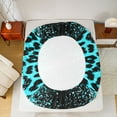 thumbnail image 5 of Homewish Cheetah Print Boy Girl 4pcs Bed Sheets,Black Teal King Sheets,Bling Glitter Super Cozy Sheet Set,Microfiber Bedroom Decor, 5 of 7
