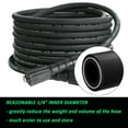 thumbnail image 4 of STYDDI 50FT Pressure Washer Extension Hose with Coupler for Sun Joe SPX Series, Kink Free, 2900 PSI X 1/4", Heavy Duty Steel Braided and Rubber Power Washer Hose with M22-15mm for SPX-25HD and Others, 4 of 6