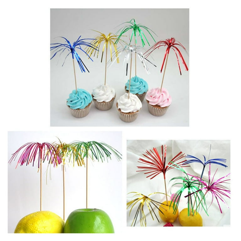 Pack Of 100 Cocktail Fireworks Decoration, Fireworks Sticks Cocktail