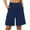Navy, variant on Pants for Women 2025 Lounge Trousers Cropped Casual Quick Drying Solid Color Elastic Waist High Waisted Wide Leg Straight Leg with Pockets Pant Casual Palazzo Beach Trousers