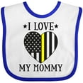 thumbnail image 3 of Inktastic Dispatcher Mommy Gold Line Emergency Boys or Girls Baby Bib, 3 of 4