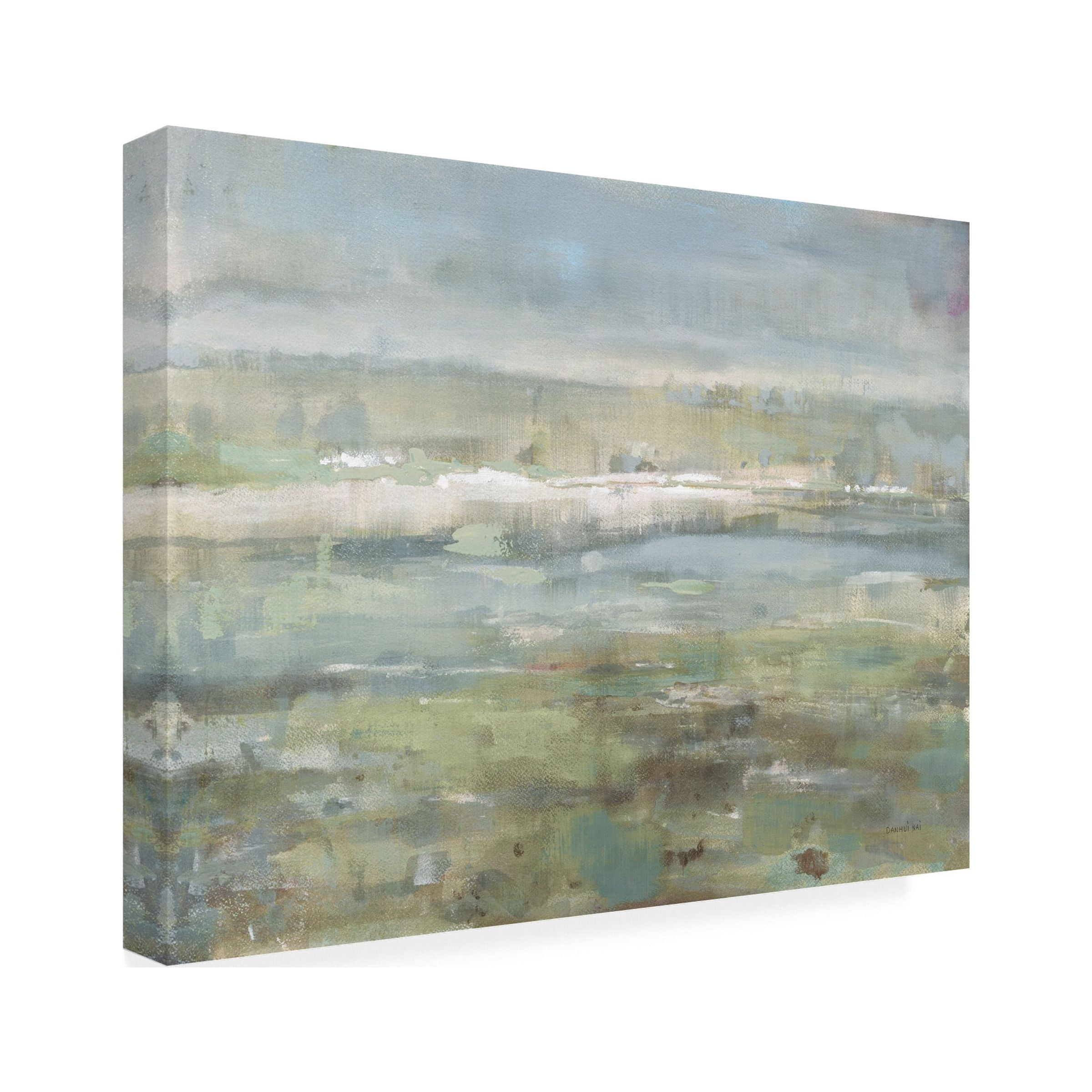Danhui Nai 'Gray Blue Field' Canvas Art