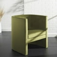 thumbnail image 5 of SAFAVIEH Eydis Modern Style Accent Chair, Olive Green Velvet, 5 of 13