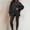 Black, variant on Womens 2 Piece Lounge Sets Oversized Crewneck Long Sleeve Drop Shoulder Tunic Sweatshirt and High Waisted Leggings Casual Fall Workout Tracksuit