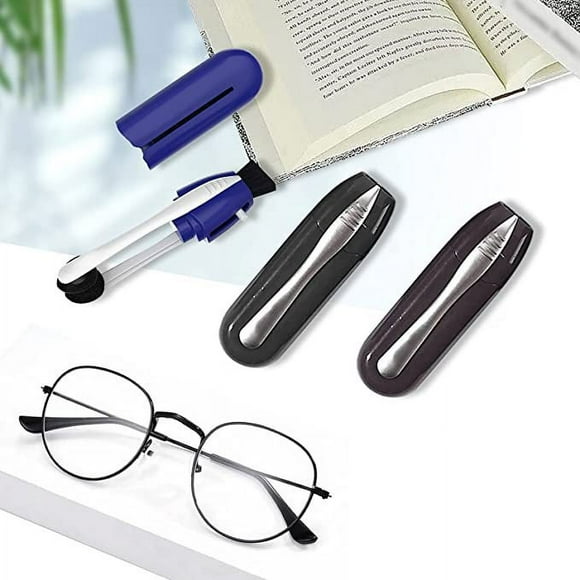 Glasses cleanerGlasses cleaning brushPortable maintenance glasses wiper (black)