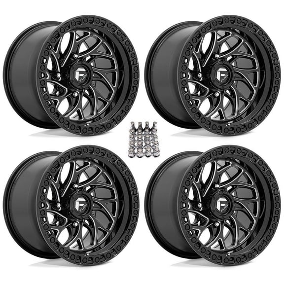 Fuel Runner 15x10 ATV Wheels Black Sportsman 550 850 1000