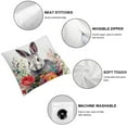 thumbnail image 4 of COMIO Forest Animals Rabbit 2-Piece Short Plush Pillowcase Set for Home Decor White, 4 of 6