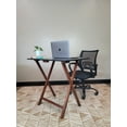 thumbnail image 3 of Eccostyle Bamboo Frame Folding Desk - Caramel & Black, 3 of 5