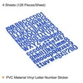 thumbnail image 3 of Uxcell Vinyl Self Adhesive Letter Number Sticker Decal Kit, Blue 126 Piece 4 Sheets, 3 of 5