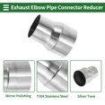 thumbnail image 4 of Adaptador de tubo reductor concéntrico de codo de doblador de escape mandrel de 2.25 a 2.75 pulgadas OD, 4 of 7
