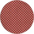 thumbnail image 2 of Addison Rugs Dream Shag Premium Machine Washable Transitional Lattice Red Round Rug, 8' x 8', 2 of 8