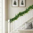 thumbnail image 5 of Artificial Pine Cypress Garland 71FT, Two-Tone Green Faux Hanging Vine for Christmas, Wedding, Home and Outdoor Decoration, Realistic Long Greenery Garland for Wall, Mantel, and Door Frame, 5 of 9