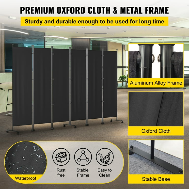 BENTISM 6-Panel RoomDivider Folding Privacy Screen 121"x73" Home