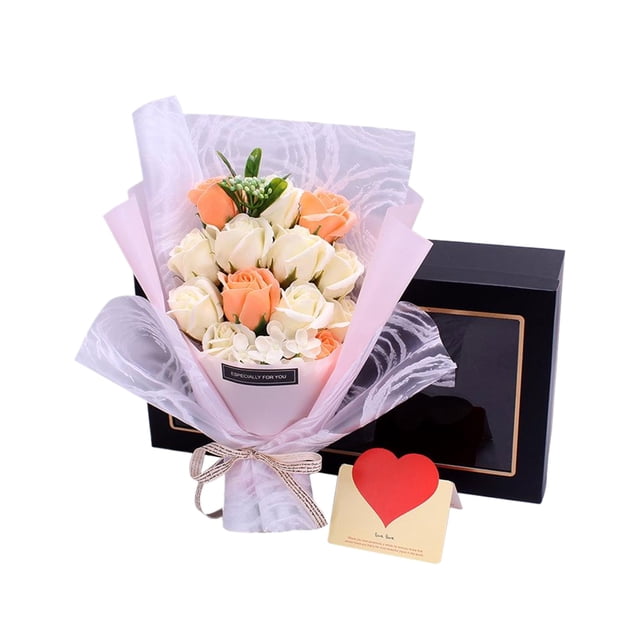 Bewildely Ramo De Cumpleaños Realista Profundo Afecto Y Gratitud A Sus Seres Queridos Ramo De Regalo Simulado Flores artificiales tipo+4