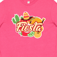 thumbnail image 4 of Inktastic Fiesta with Sombrero Taco Cactus Lime Red Pepper and Guitar in Background Youth T-Shirt, 4 of 5
