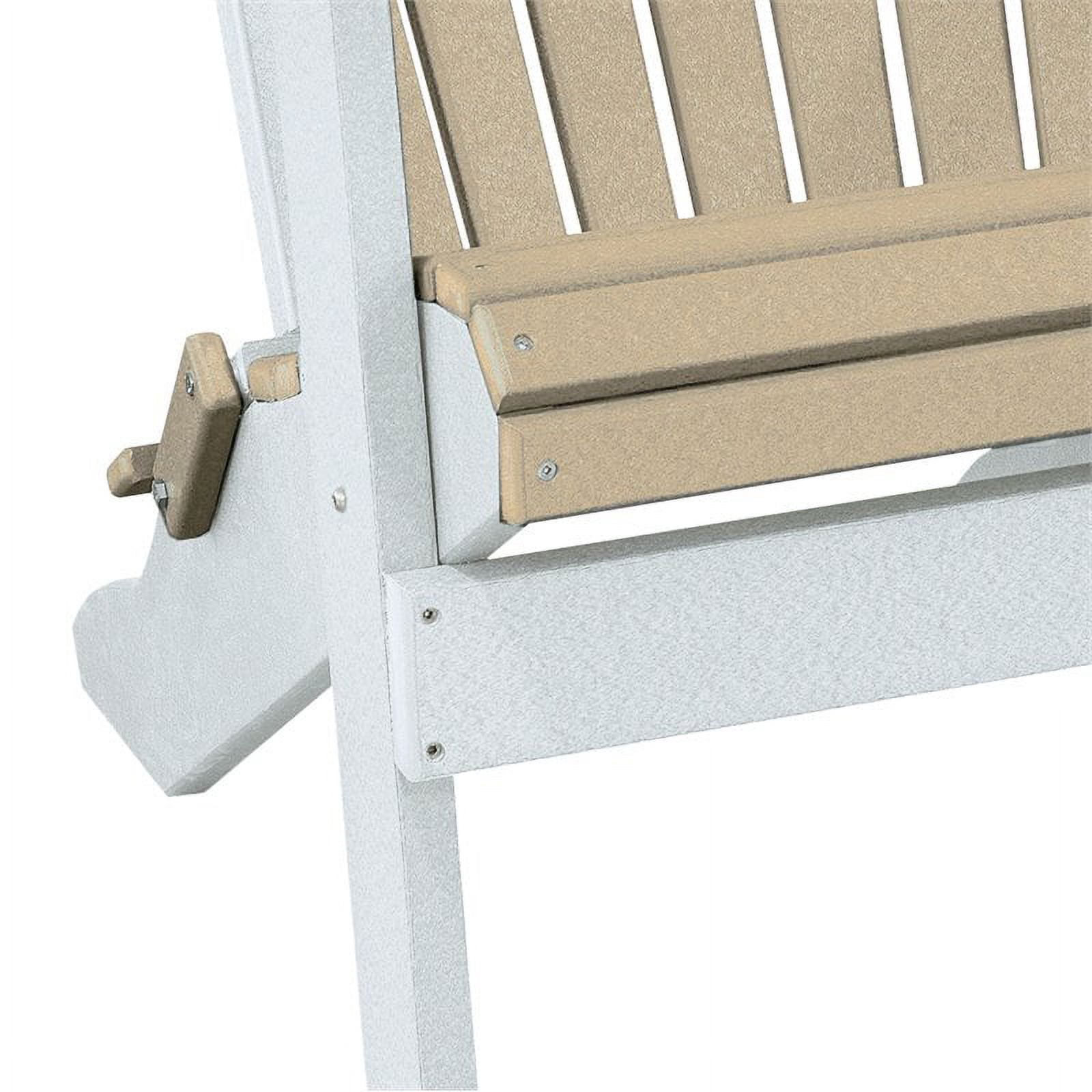 Furniture Classics Model 519BBK Fan Back Folding Adirondack Chair in Blue with a Black Base
