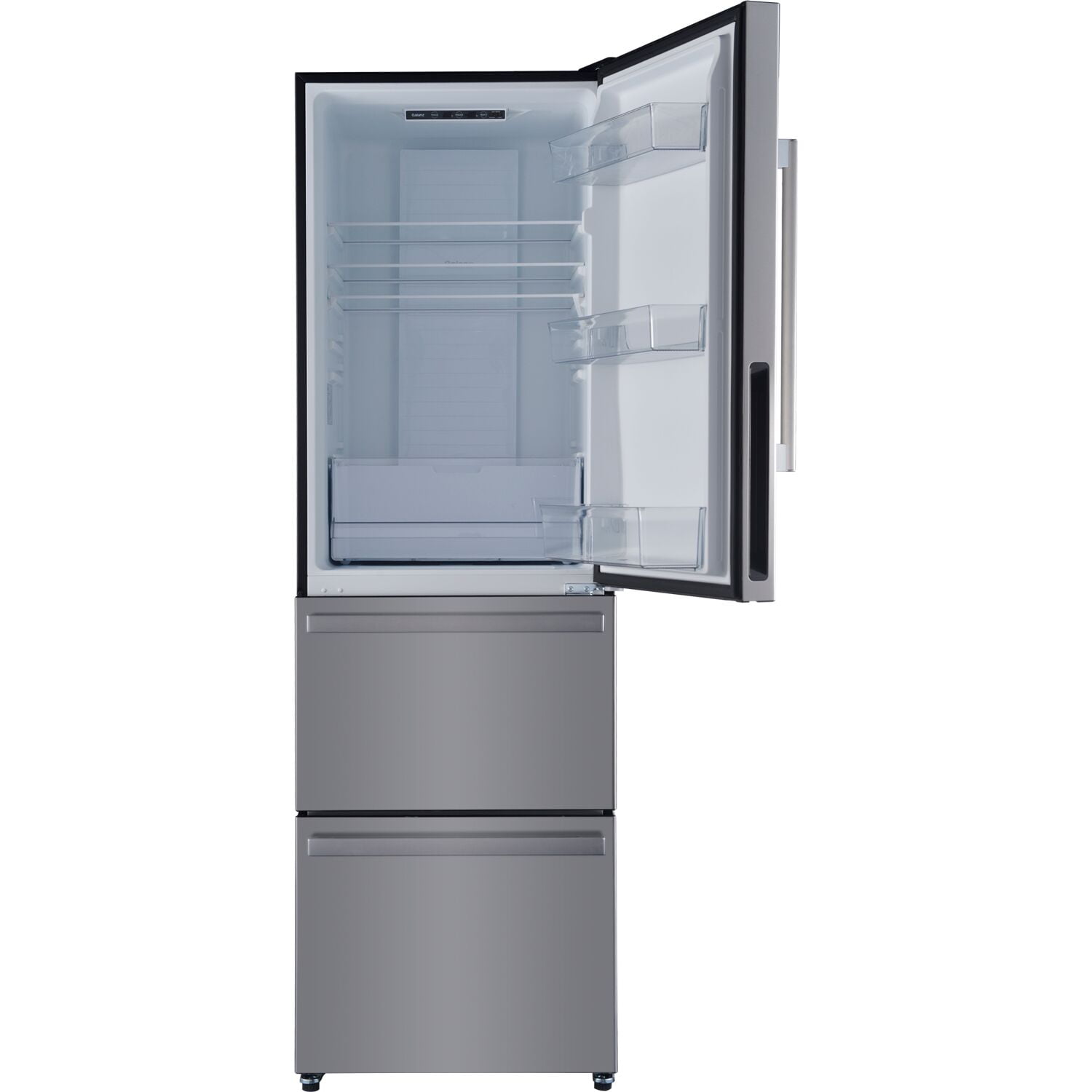 Buy Galanz 12.4Cu. Ft. 3Door Bottom Mount Refrigerator, Stainless