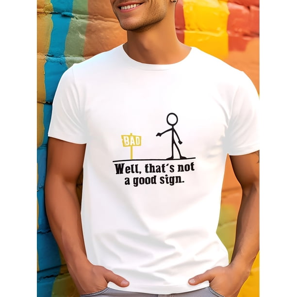 Mens Fashion Casual Graphic Print T-Shirt - Short Sleeve, Comfortable & Stylish Tees Tops for Everyday Wear - Ideal Men Clothing