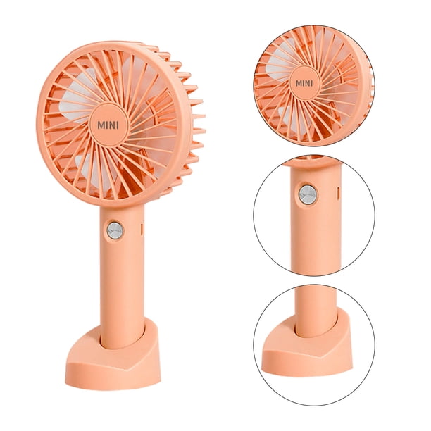 Ventilador De Mano Ventilador portátil de mano 1000-1200 mAh Ventilador de escritorio recargable USB (naranja) Ndcxsfigh Libre de BPA