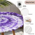 thumbnail image 3 of Purple Ombre Round Tablecloth for 36-44 Inch Tables, Fitted Table Cover with Elastic Edge, Modern Abstract Tie Dye Painting Art Waterproof Outdoor Table Cloth Protector for Patio Garden Dinner Picnic, 3 of 9