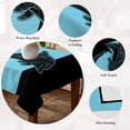 thumbnail image 5 of Black Blue Dolphin Table Cloth Waterproof Tablecloths, Summer Beach Coastal Modern Art Tablecloth Dining Table Cover for Kitchen Party Tabletop Outdoor, Rectangle Tablecloth 52x70 Inch, 5 of 9