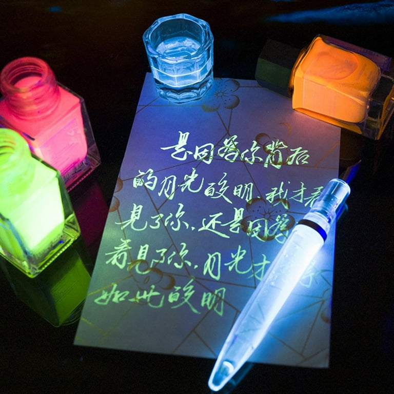Invisible Ink with UV Light for Dip Pen Glass Dip 18ml Colored