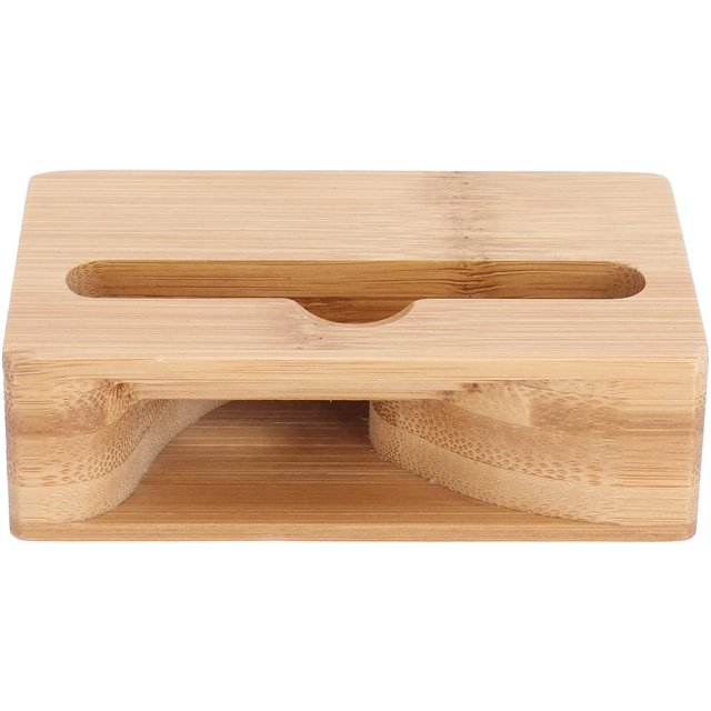 Soporte para teléfono móvil, soporte de madera para teléfono móvil, estante de almacenamiento de bambú para estudio, sala de estar y dormitorio