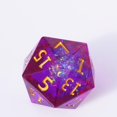 thumbnail image 4 of Collar de dados DND D20 extraíble con cadena de cuero y jaula de acero, 4 of 5