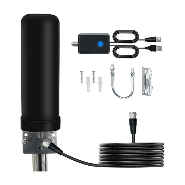 Antena de TV, amplificador para exteriores, longitud de cable de 10 m, amplificador GAIN 25 dBi para exteriores