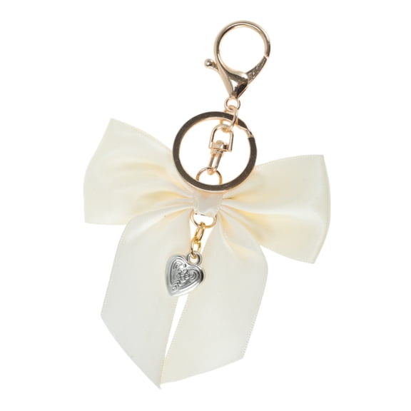 Vocoste 1 Pc Fashion Ribbon Bow Handbag Charm Bag Accessories Beige