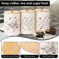 thumbnail image 4 of FUYGRCJ 3 Pack Airtight Metal Kitchen Canister Set, 25 OZ Coffee Sugar Tea Container Jars, Airtight Coffee Container, Tea Organizer, Sugar Canister, Kitchen Airtight Food Storage Jar with Wooden Lid, 4 of 10