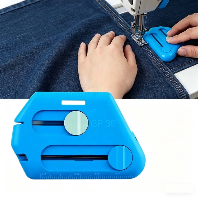 MTBLYS Multifunctional Plastic Magnet for Sewing Gauge Setting Locator Thread Removal Needle Piercing Tool 1-Pack Sewing Positioning Accessory