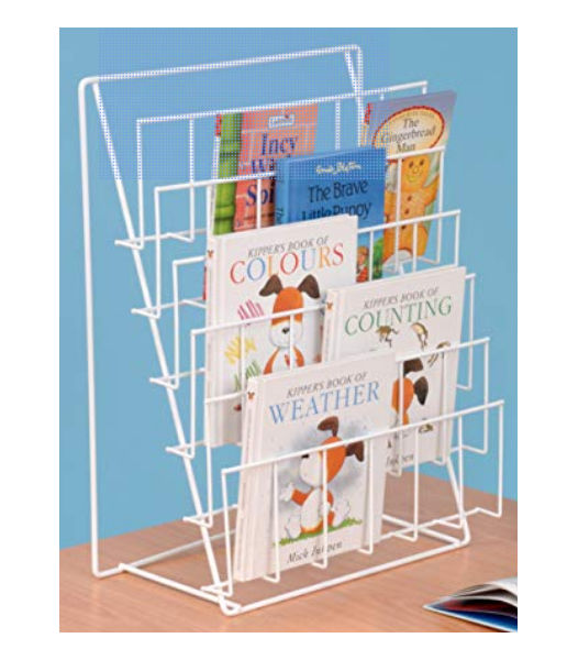 Tabletop Book Rack in White