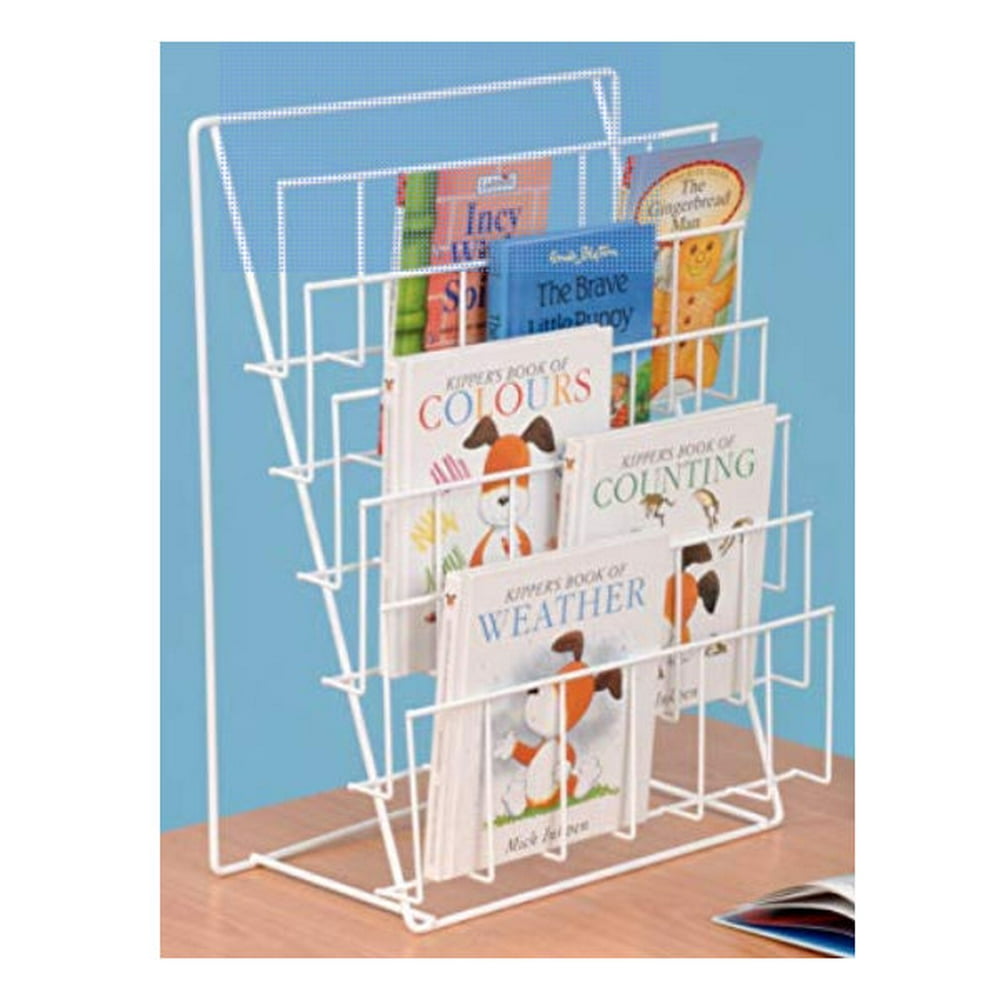 Tabletop Book Rack in White