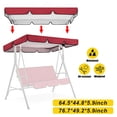 thumbnail image 3 of Cubierta Protectora para Columpio Baoblaze Toldo abatible Rojo 195x125x15cm, 3 of 8