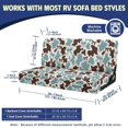 thumbnail image 7 of Uourmeti Cow Print Bows Stretchy RV Jackknife Sofa Cover, 2 Piece Furniture Protector Compatible with Travel Trailer Camper Motorhome, 7 of 7