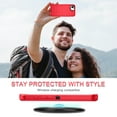 thumbnail image 5 of I-HONVA for iPhone 16e Case,[With 2 Pack Screen Protector] Stripe Shockproof 3-Layer Full Body Protection Rugged Heavy Duty High Impact Hard Cover Case for iPhone 16e 6.1-inch 2025,Red/Black, 5 of 7