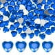 thumbnail image 1 of Paquete de 200 Strass en Forma de Corazón, Pegatinas de Strass de Acrílico de 12mm para Manualidades/Pintura/Joyería, Gemas Plásticas de Respaldo Plano [Azul Oscuro], 1 of 6