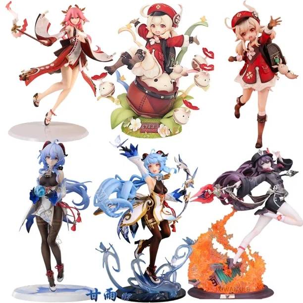 Genshin Impact Klee Hibana Knight figura de Anime, Ganyu, Keqing, Paimon, figura de acción, Yae Miko, Hu Tao, modelo de muñeca, juguetes, 17cm216