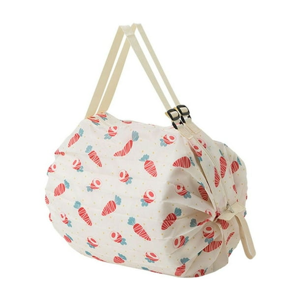 Billuyoard Bolsas de almacenamiento plegables para viaje, bolsa de compras ligera inteligente para viaje, bolso de playa Almacenamiento y organización del hogar zanahoria